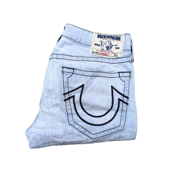 Vintage True Religion Jeans Size 33 STRAIGHT Blue - Picture 7 of 8